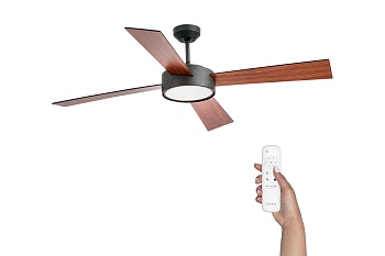 Люстра-вентилятор Hydra Led Black Wood DC 33725