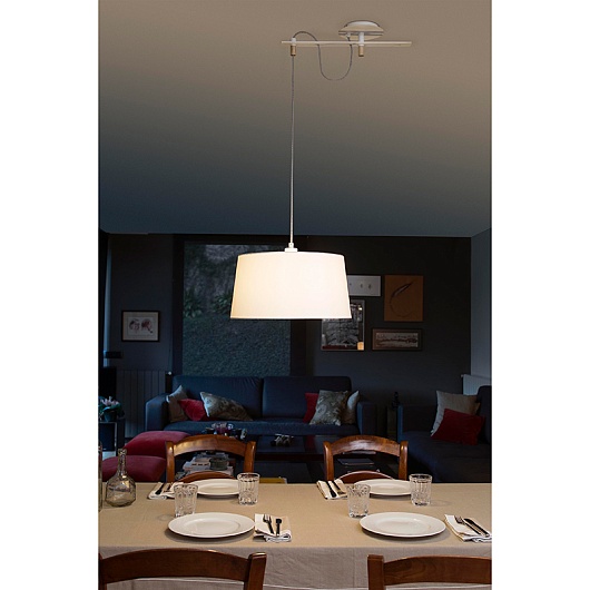 Подвесной светильник Faro Fusta white+wood 28394