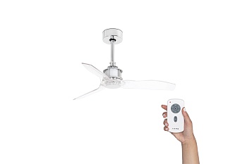 Потолочный вентилятор Mini Just Fan Chrome Trans DC 33426