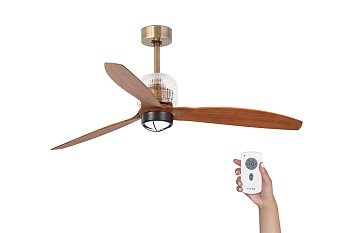 Люстра-вентилятор Deco Fan Led Old Gold Wood DC 33398D-10