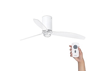 Люстра-вентилятор Mini Tube Fan Led White Matt Trans DC 32039-9
