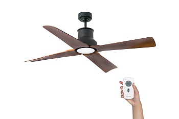 Люстра-вентилятор Winche Led Black Wood DC 33481-7
