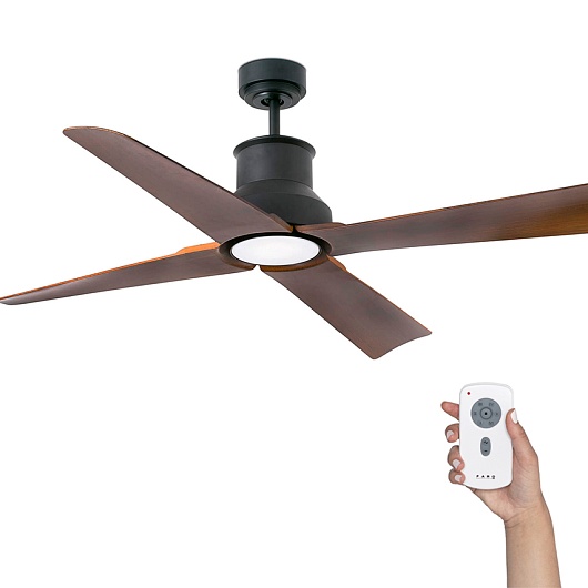 Люстра-вентилятор Winche Led Black Wood DC 33481-7