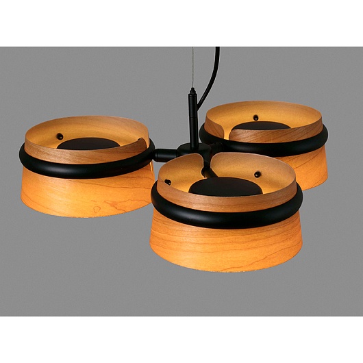 Подвесной светильник Faro Stood black+wood 29567