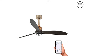 Люстра-вентилятор Just Fan Led Old Gold Black DC Smart 33417WP-10