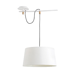 Подвесной светильник Faro Fusta white+wood 28394