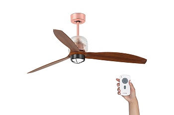 Люстра-вентилятор Deco Fan Led Copper Wood DC 33399D-10