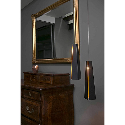 Подвесной светильник Faro Pluma black+gold 64172
