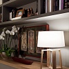 Лампа настольная Bliss wood+white 28401