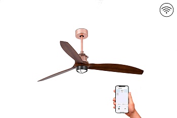 Люстра-вентилятор Just Fan Led Copper Wood DC Smart 33399WP-10