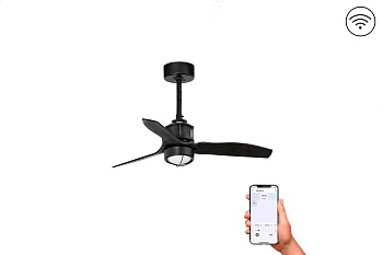 Люстра-вентилятор Mini Just Fan Led Black DC Smart 33424WP-10