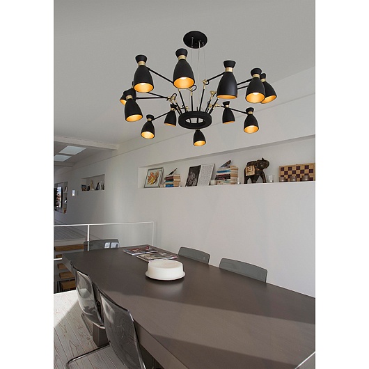 Подвесной светильник Faro Retro black+gold 20051