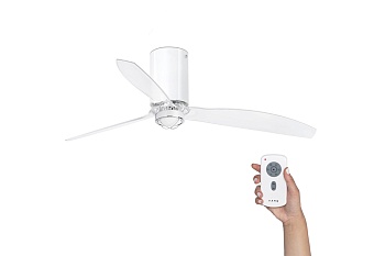 Люстра-вентилятор Mini Tube Fan Led White Shiny Trans DC 32038-9