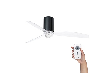 Люстра-вентилятор Mini Tube Fan Led Black Shiny Trans DC 32040-10
