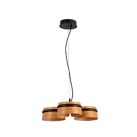 Подвесной светильник Faro Stood black+wood 29567