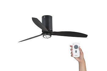 Люстра-вентилятор Mini Tube Fan Led Black Matt DC 32043-10