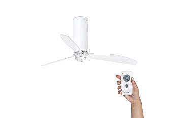 Люстра-вентилятор Tube Fan Led White Shiny Trans DC 32033-9