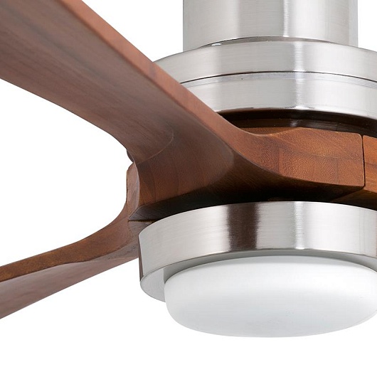 Люстра-вентилятор Lantau-G Led Nickel Wood 33463