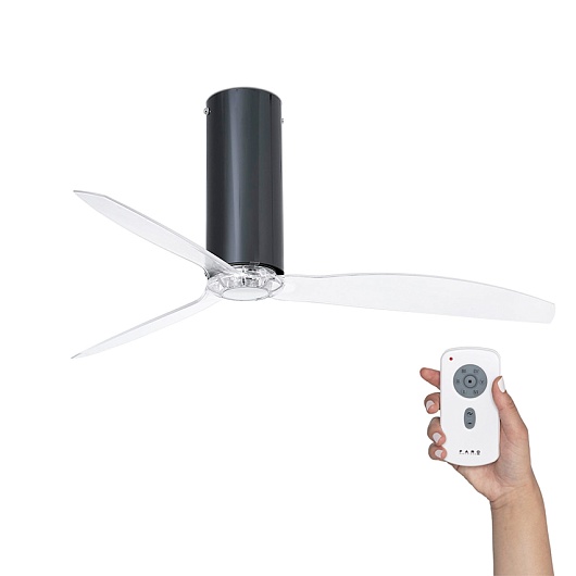 Потолочный вентилятор Tube Fan Black Shiny Trans DC 32035