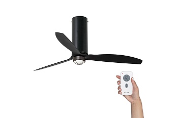 Люстра-вентилятор Tube Fan Led Black Matt Trans DC 32060-10
