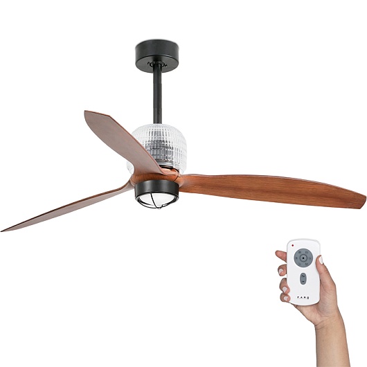 Люстра-вентилятор Deco Fan Led Black Wood DC 33395D-10