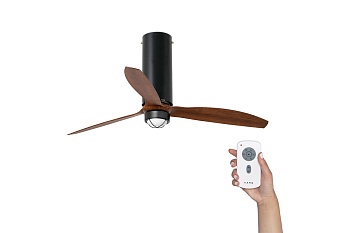Люстра-вентилятор Tube Fan Led Black Matt Wood DC 32037-10