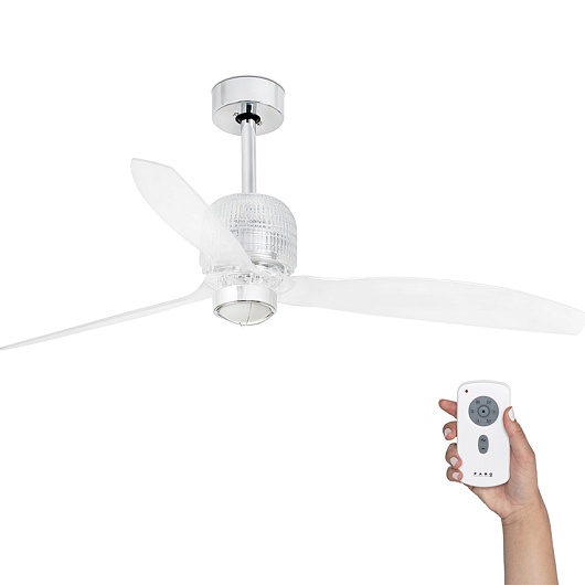 Люстра-вентилятор Deco Fan Led Chrome Trans DC 33394D-9
